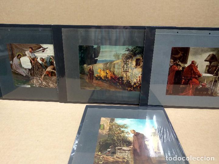 Art: Lote 4 planchas a color Deutsche malerei 1909 motivos religiosos