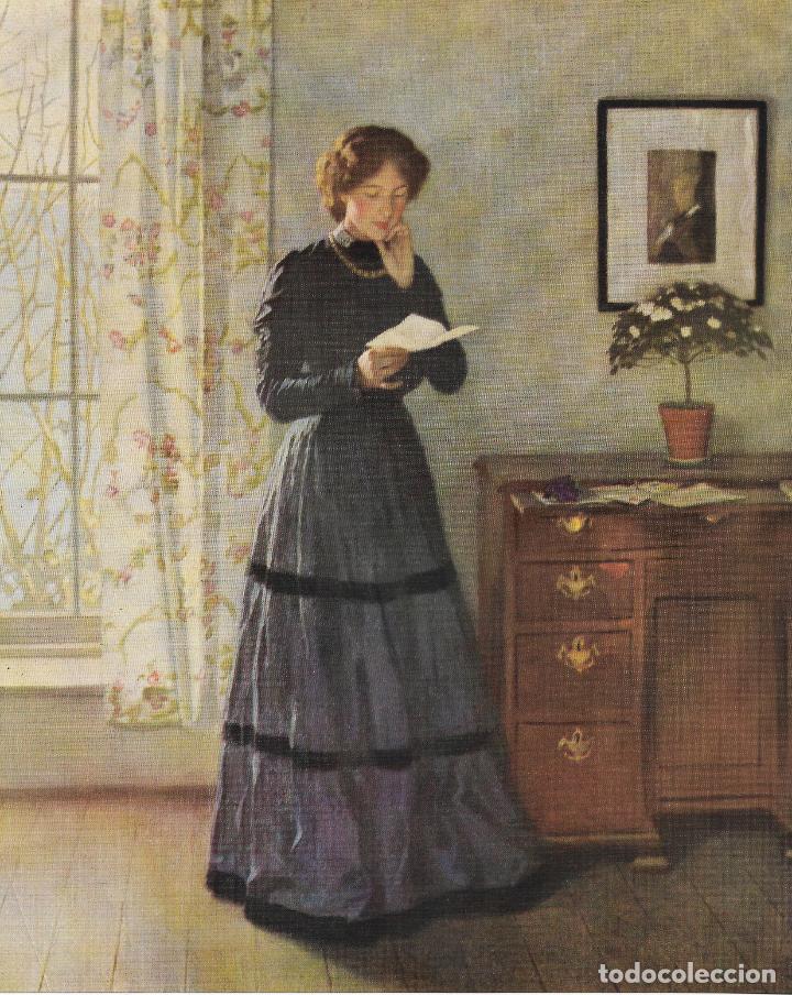 Art: LAMINA DE LA OBRA DE HAROLD KNIGHT (1874-1961) THE LETTER