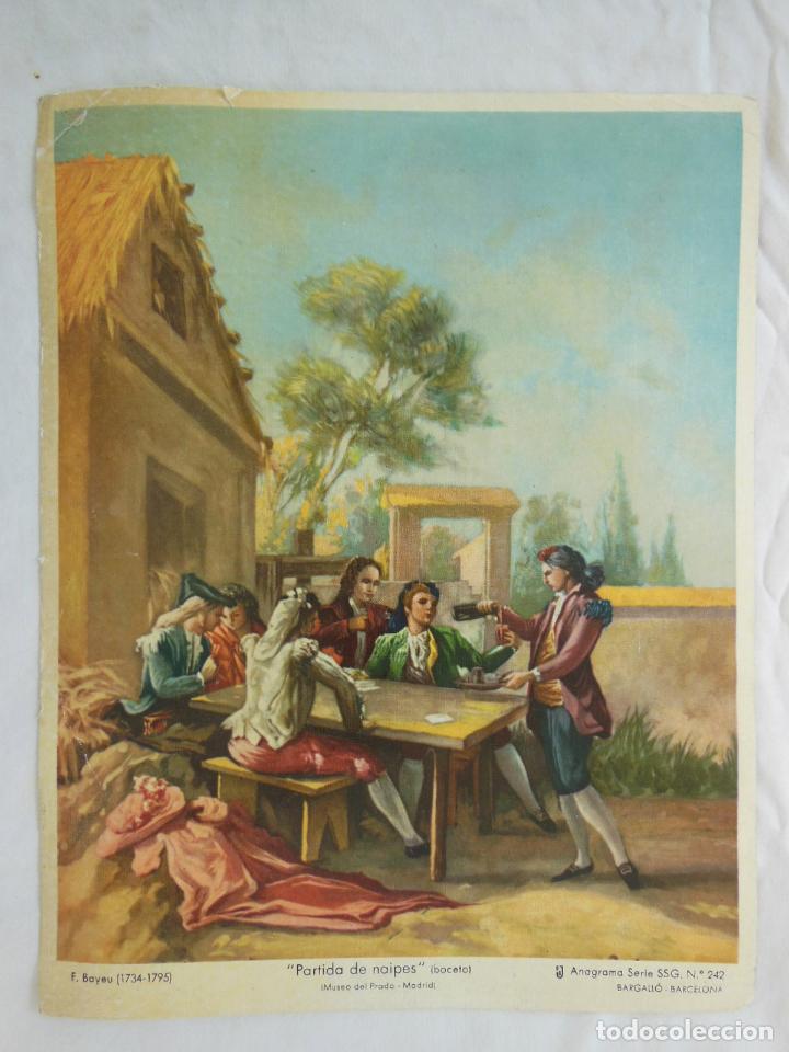 Art: PARTIDA DE NAIPES (boceto) F BAYEU (1734 - 1795) Bargall&oacute;, Barcelona. Anagrama Serie SSG, N&ordm; 242.