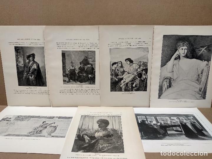 Kunst: Lote grabados antiguos, Art and artistc of our time 1888 musica