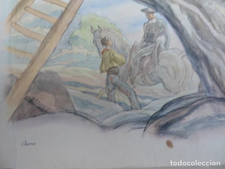 Arte: Litografia de Carlos S&aacute;enz de Tejada &rdquo; Charros&rdquo; - Foto 3
