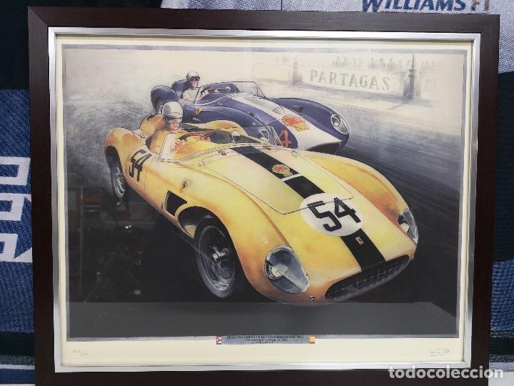Art: F. Hoyos Ferrari 500 TRC y Ferrari 250 TRC Autografiada y numerada 255/300 ENMARCADA