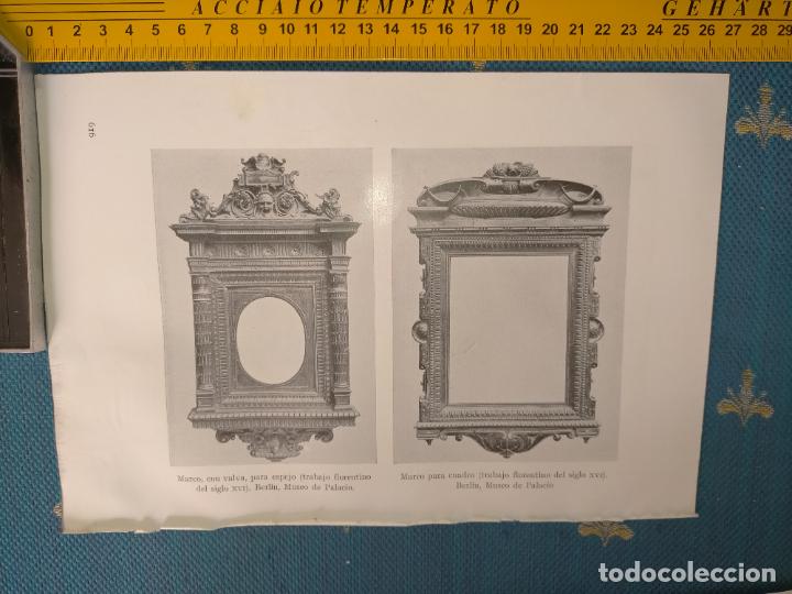 Arte: a&ntilde;o 1935 - MARCO CON VALVA PARA ESPEJO OVALADO Y RECTANGULAR - Foto 1