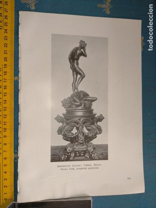 Arte: a&ntilde;o 1935 - TINTERO DE BRONCE BENVENUTO CELLINI - Foto 1