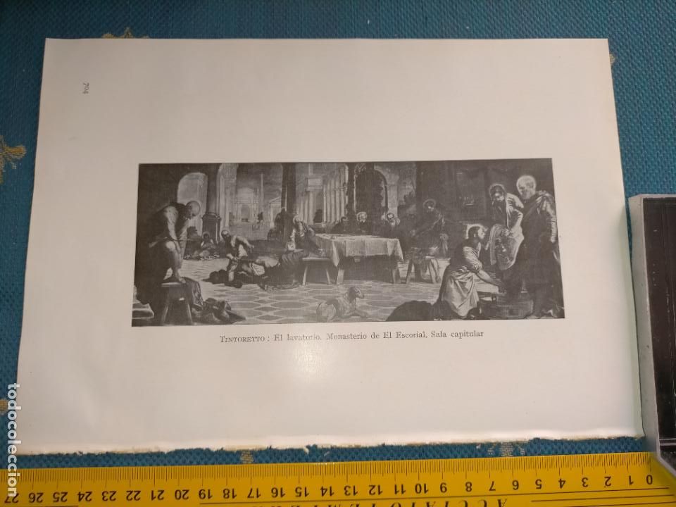 Arte: a&ntilde;o 1935 - RELIGIOSO , EL LAVATORIO - Foto 1