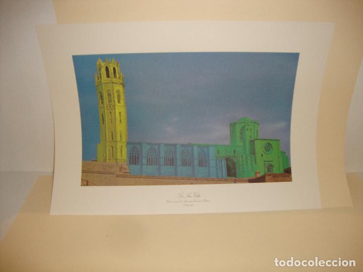 Arte: CURIOSA LAMINA LA SEU VELLA DE LLEIDA PARA ENMARCAR MEDIDA 47 X 33