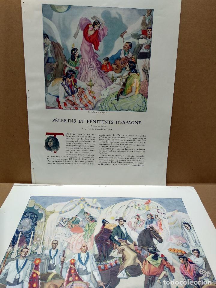 Art: Espa&ntilde;a Carlos S. De Tejada, costumbrista Espa&ntilde;a, 2 planchas Illustration Noel 1932