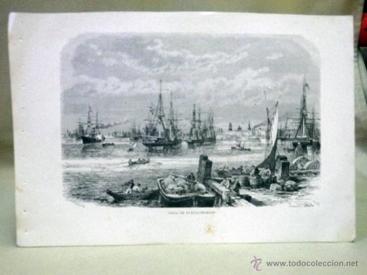 Art: LAMINA ANTIGUA, VISTA DE NUEVA ORLEANS