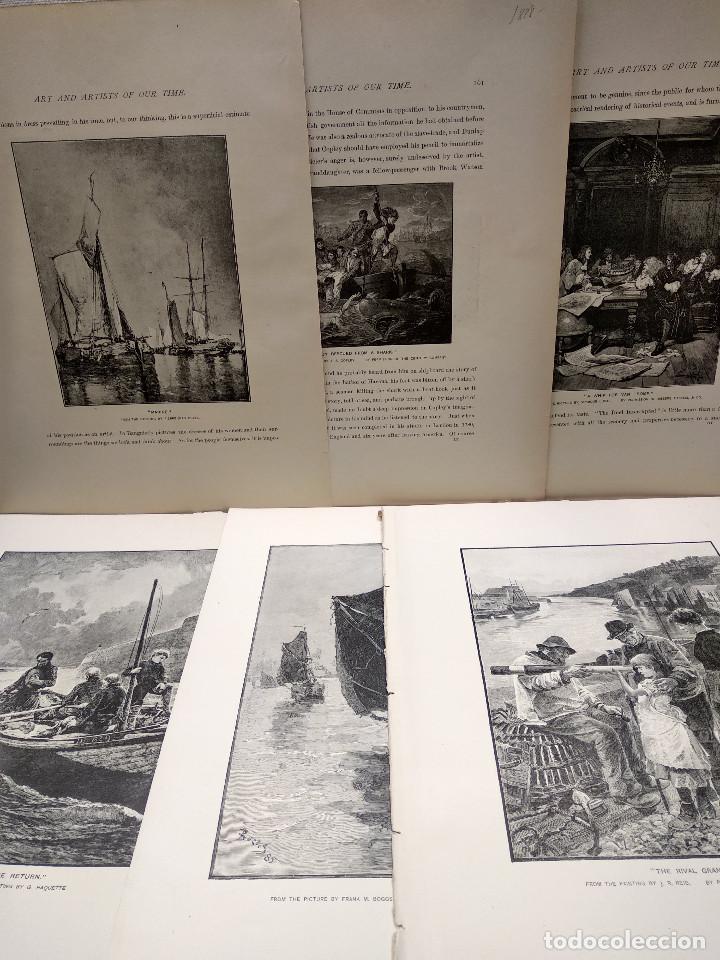 Kunst: Lote 6 planchas, Art and artistc of our time 1888 temas marinos