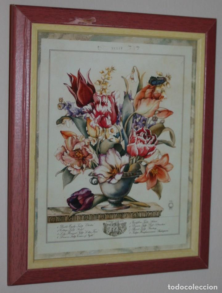 Arte: CUADRO - LAMINA ENMARCADA BOUQUET DE FLORES - MEDIDAS 24,5 x 30 CM