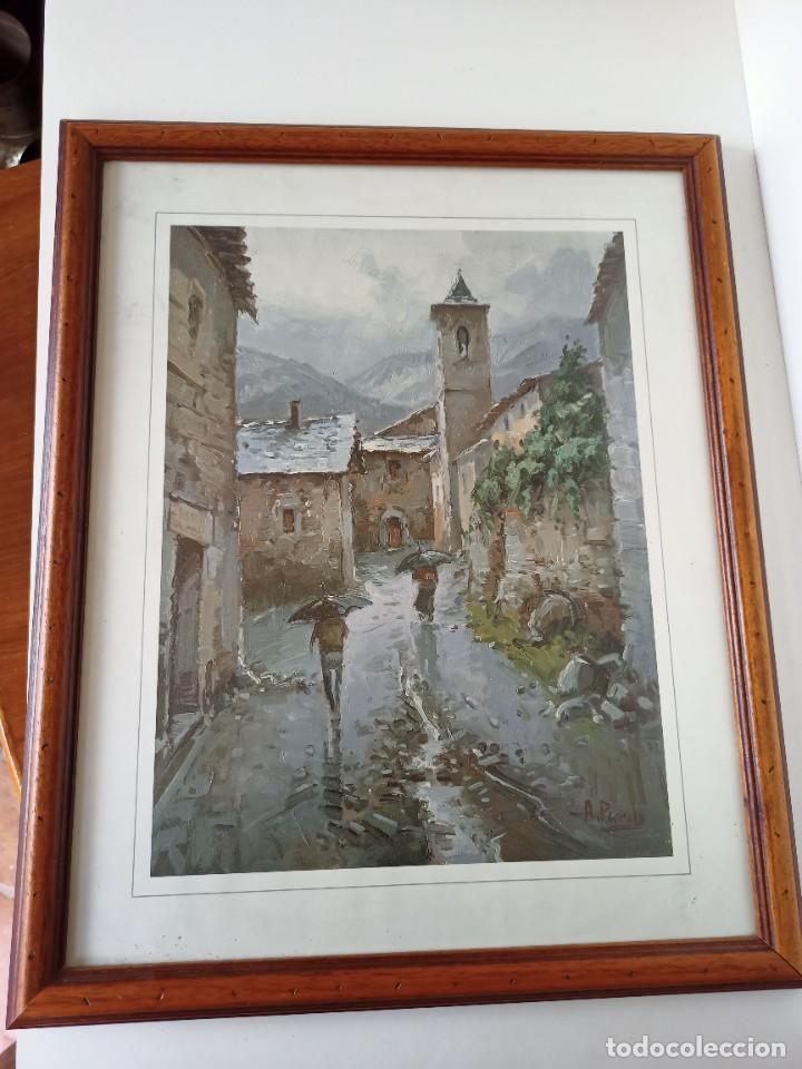 Arte: Cuadro lluvia en el pueblo - Foto 1