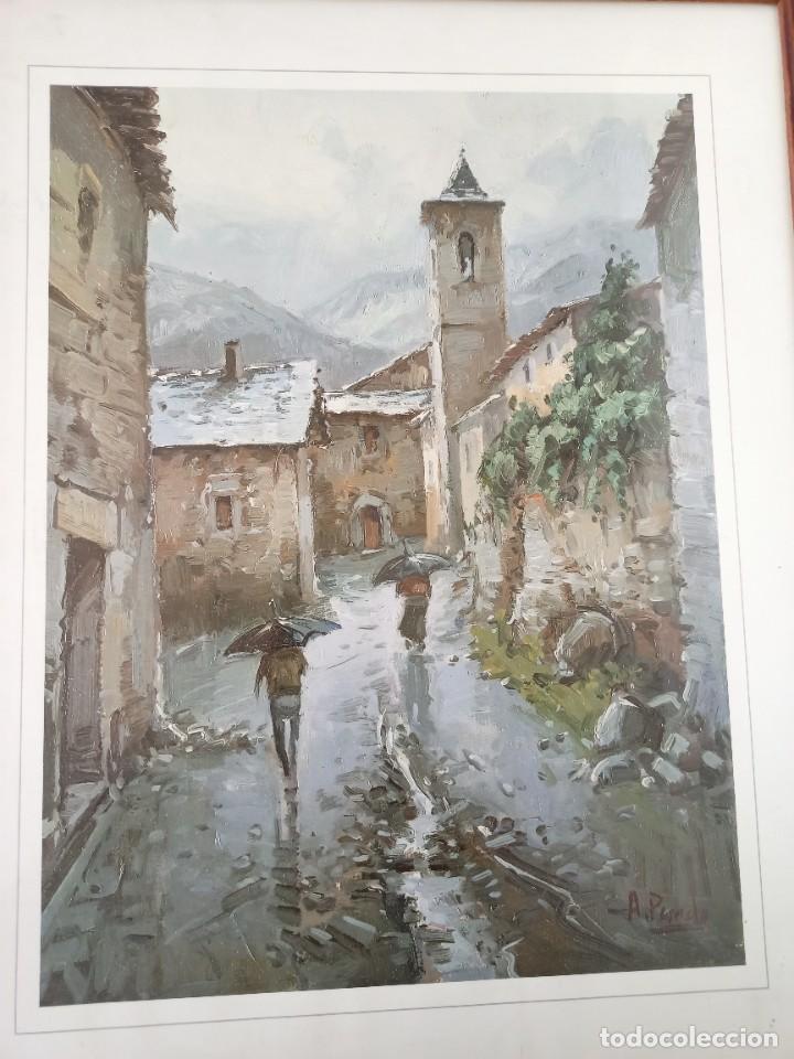 Arte: Cuadro lluvia en el pueblo - Foto 2