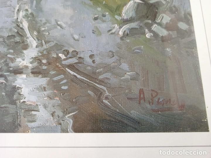 Arte: Cuadro lluvia en el pueblo - Foto 3