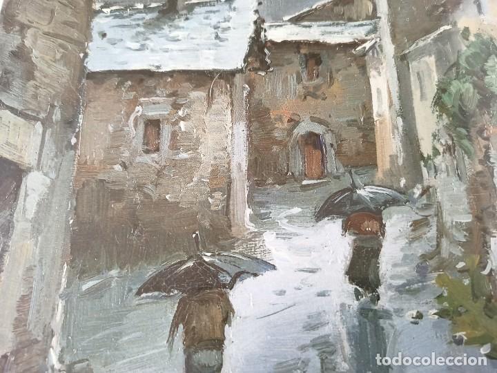 Arte: Cuadro lluvia en el pueblo - Foto 4