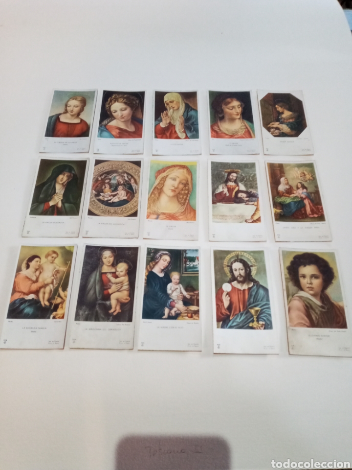 Arte: LOTE 15 ESTAMPAS RELIGIOSAS - Foto 4