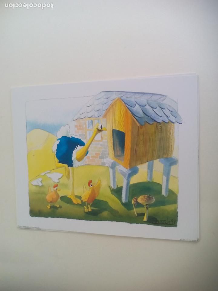 Art: BARCALA 98. LAMINA INFANTIL AVESTRUZ Y POLLOS. LAMINAS Y LITOGRAF&Iacute;AS NAVARRA. 2000 . 24 X 30 CM