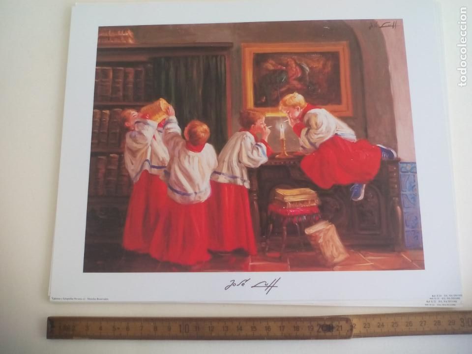 Art: NI&Ntilde;OS, MONAGUILLOS FUMANDO Y BEBIENDO. JOSE LULL. LAMINAS Y LITOGRAF&Iacute;AS NAVARRA. . 24 X 30 CM