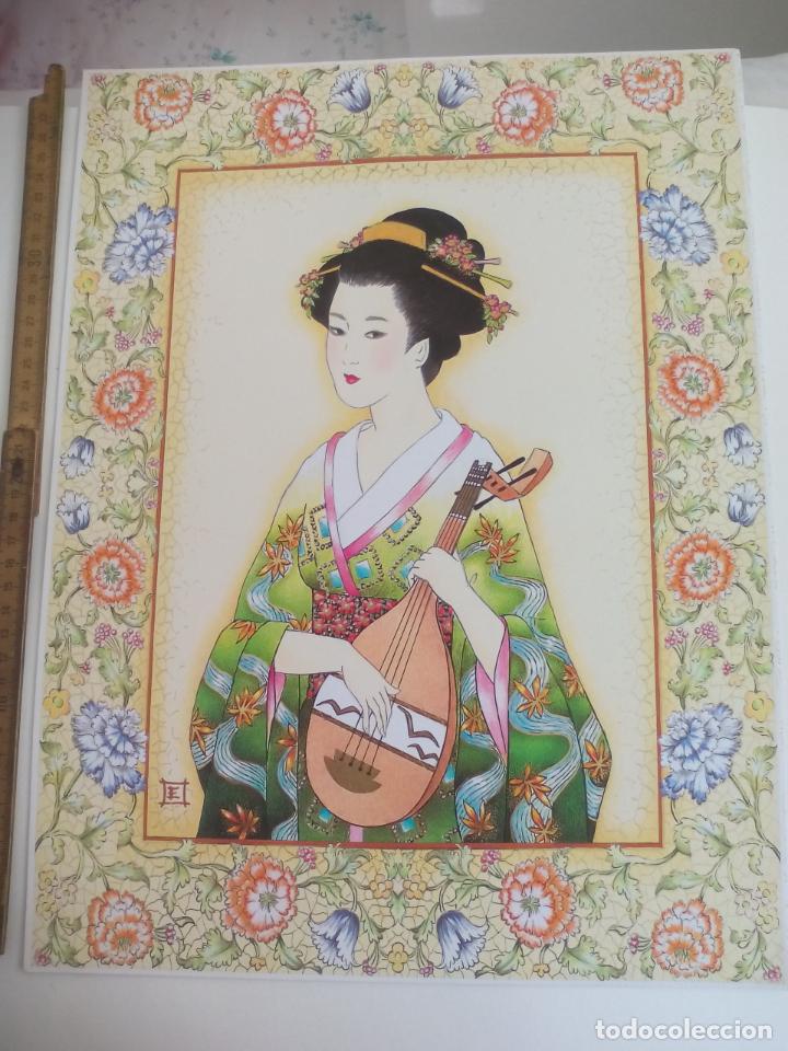 Art: LAMINA. RA N&ordm; 30 ORIENTAL, GEISHA, MUJER ORIENTAL JAPONESA. TALLEDA. BARCELONA.1994. 40,5 X 30,5 CM