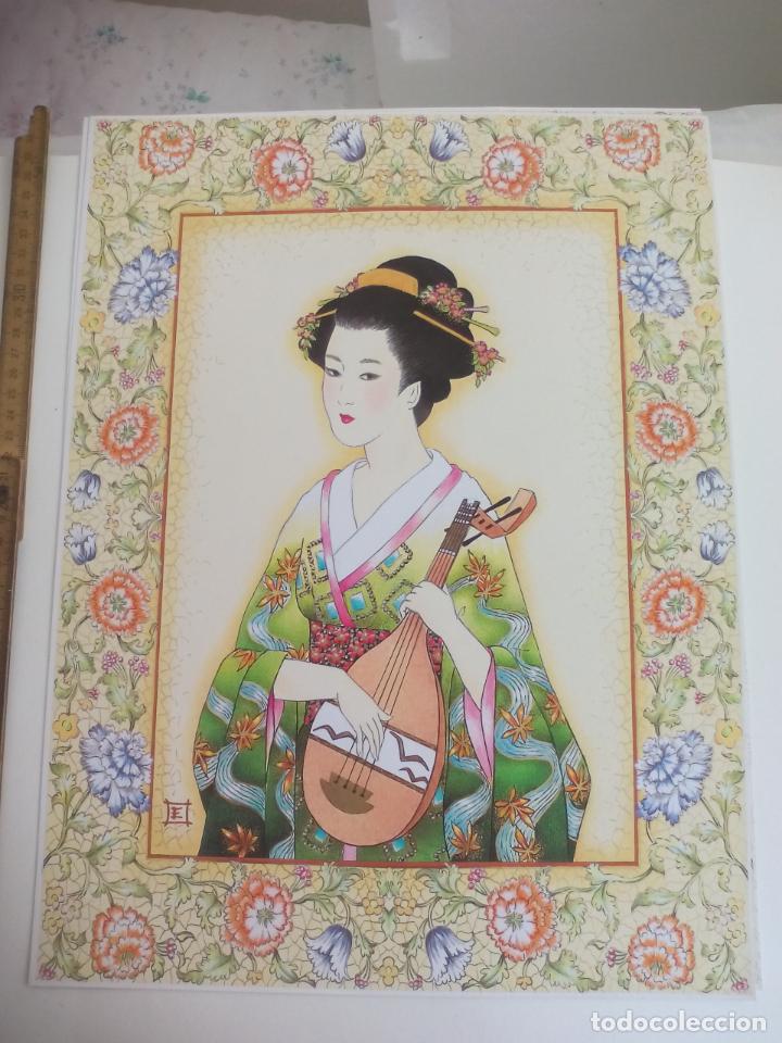Art: LAMINA. RA N&ordm; 30 ORIENTAL, GEISHA, MUJER ORIENTAL JAPONESA. TALLEDA. BARCELONA.1994. 40,5 X 30,5 CM