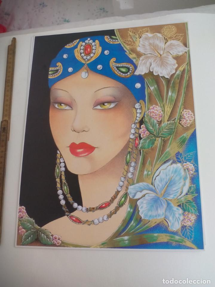 Art: LAMINA. MUJER ORIENTAL. TALLEDA. BARCELONA. R A N&ordm; 21. 1992. 40,5 X 30,5 CM