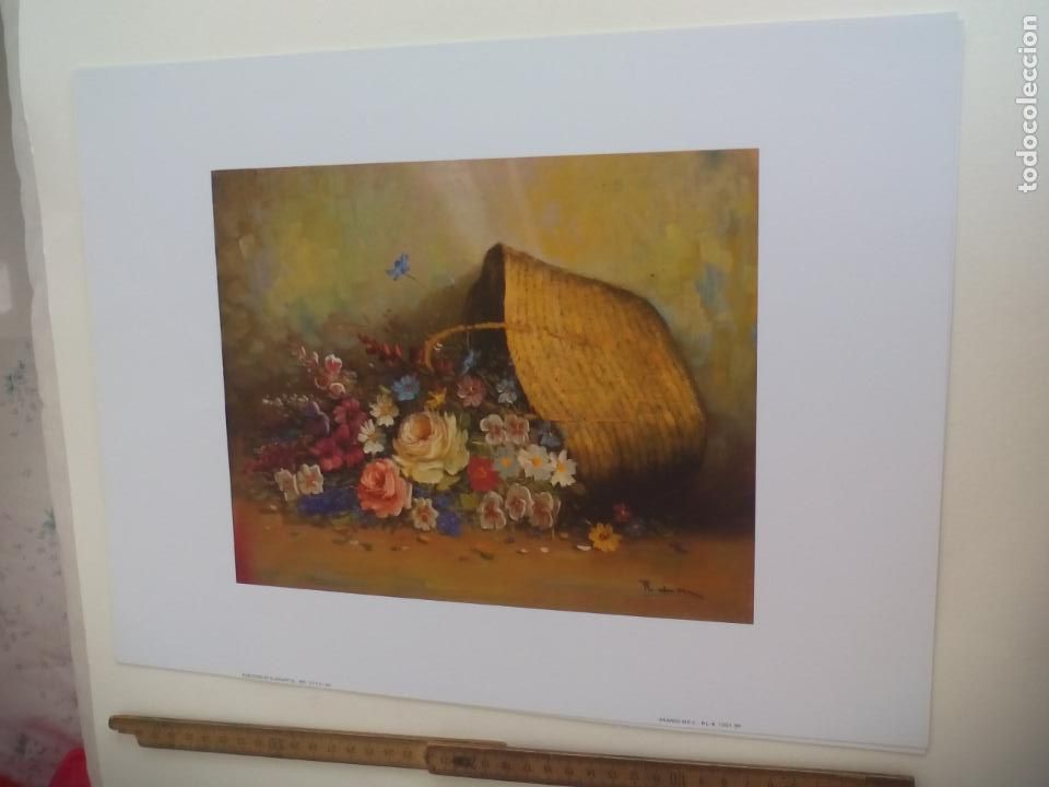 Art: LAMINA. JAPIART. 3040/341. CESTA CON FLORES. 40 X 30 CM