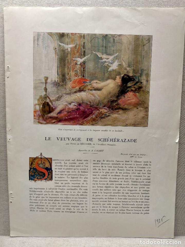 Art: Scheherezade de Calbet, Illustration francaise, 1925, orientalista