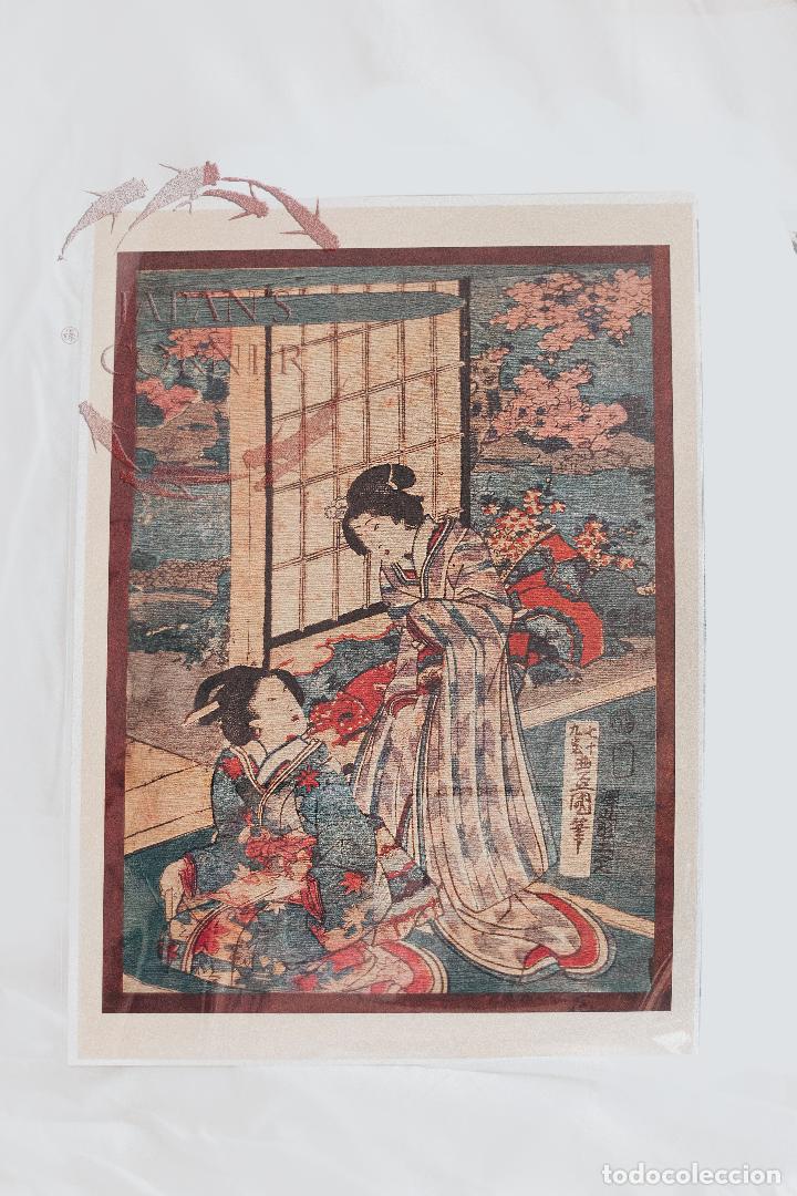 Art: L&aacute;mina antigua de geishas