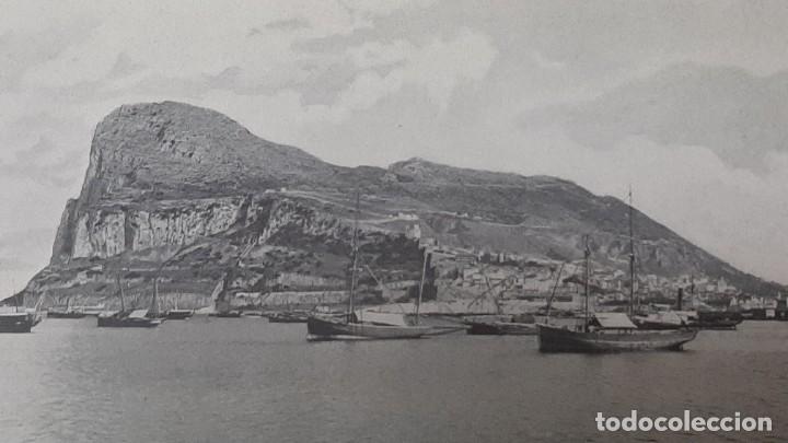 Arte: ILUSTRACION VISTA DE GIBRALTAR DE LA REVISTA IBEROAMERICANA... XIX