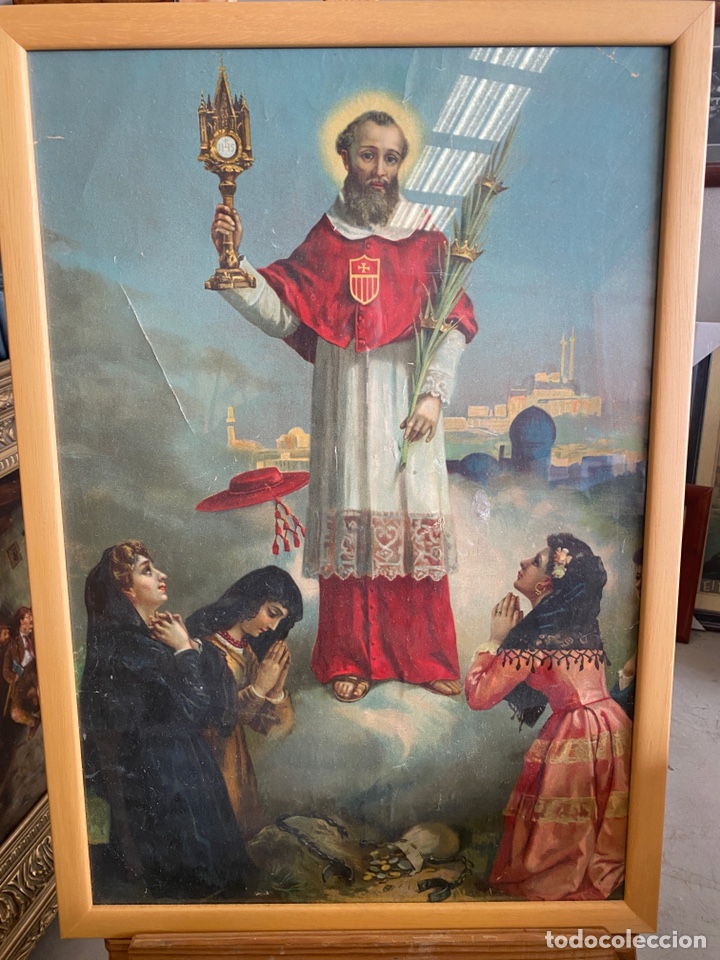 Arte: Antigua l&aacute;mina enmarcada - Foto 1