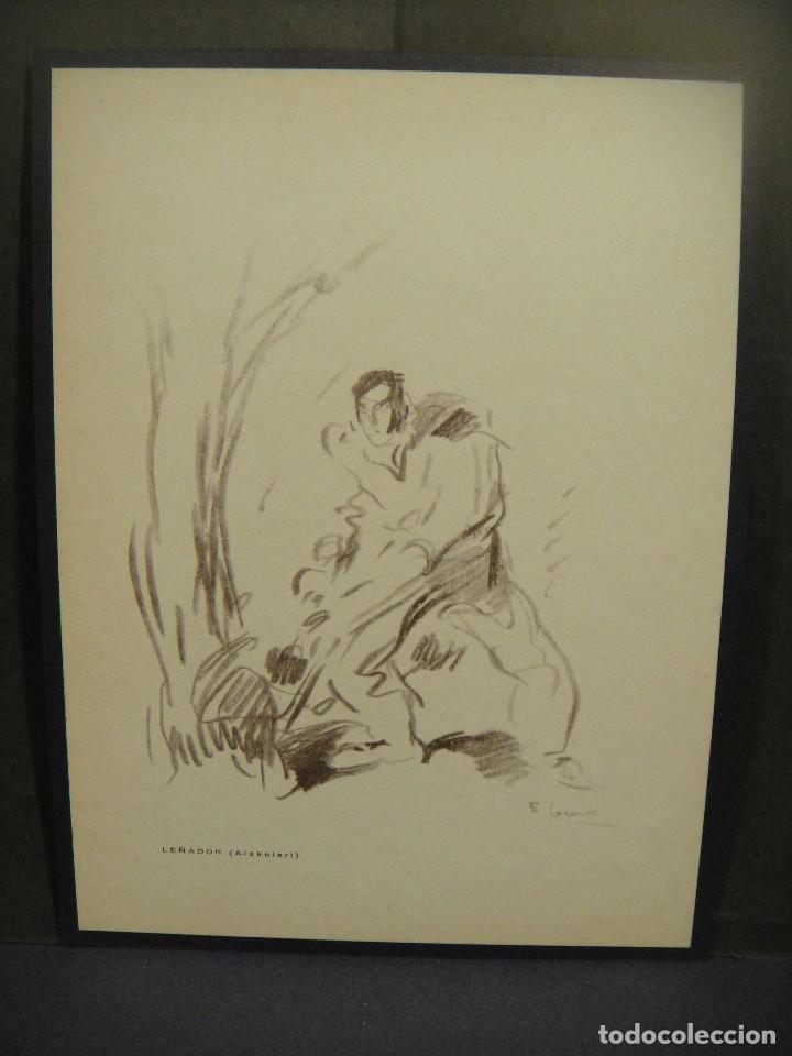 Arte: LE&Ntilde;ADOR , AIZKOLARI - LAMINA DE E. LEGARDE - Foto 1