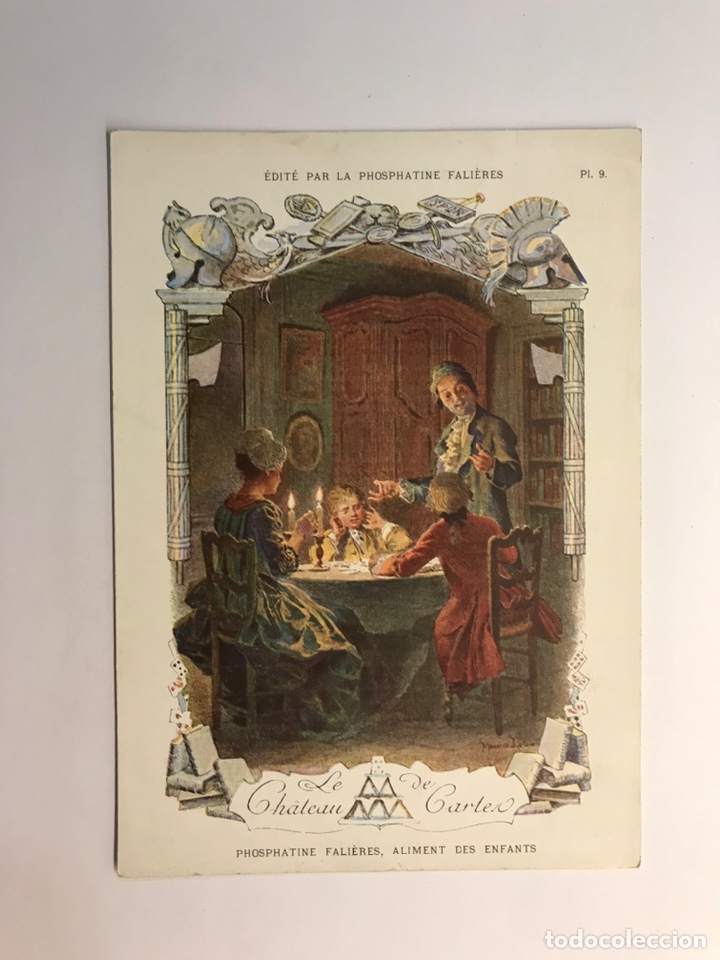 Arte: CHROMO LA PHOSPHATINE FALIERES. LE CHATEAU DES CARTES. No.9, Devambez Grav. Paris.., (h.1920?)