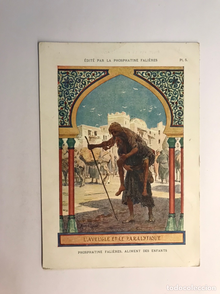 Art: CHROMO LA PHOSPHATINE FALIERES. L&rsquo;AVEUGLE ET LE PARALYTIQUE No.5, (h.1920?)