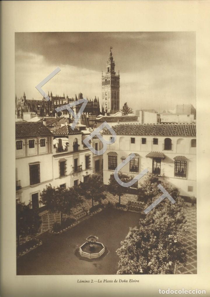Arte: PLAZA DE DO&Ntilde;A ELVIRA LA GIRALDA Y EL PATIO DE LOS NARANJOS DE SEVILLA POR LUIS ARENAS 1948 C38