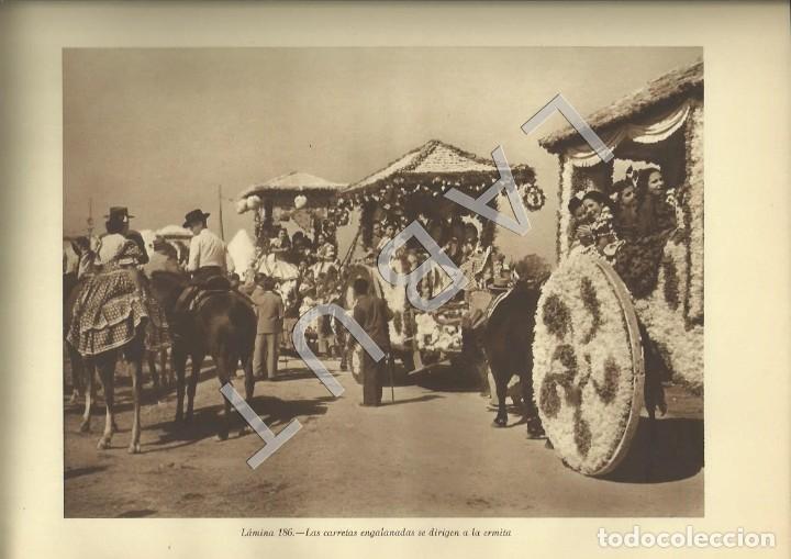 Arte: LA ROMERIA DE VALME DOS HERMANAS EN SEVILLA LAS CARRETAS Y LA ERMITA POR LUIS ARENAS 1948 C38