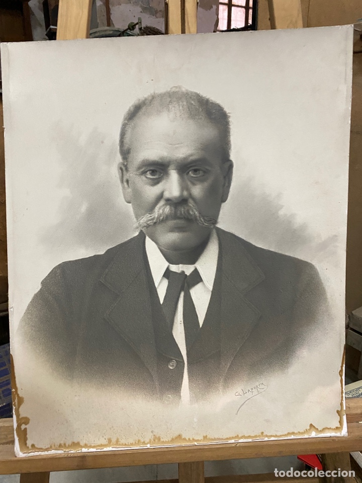 Art: Lamina Retrato firmado C.Laporta 47x57