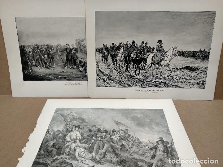 Art: Lote 3 planchas, Art and artistc of our time 1888 , belico