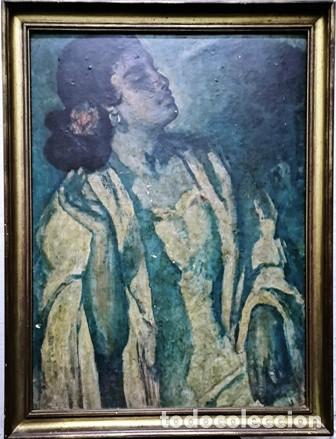 Arte: LAMINA SOBRE TABLE ENMARCADA TORSO DE GITANA - CUADRO-247