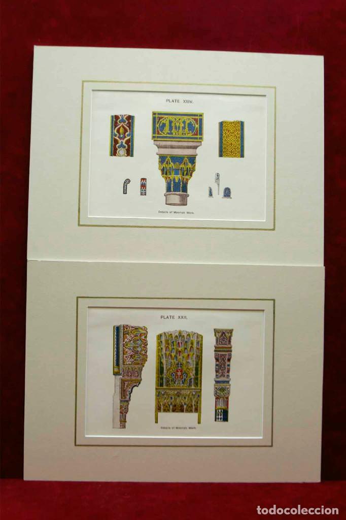 Arte: Detalles MOORISH REMAINS IN SPAIN CALVERT 1906 PLATES XXII y XXIV