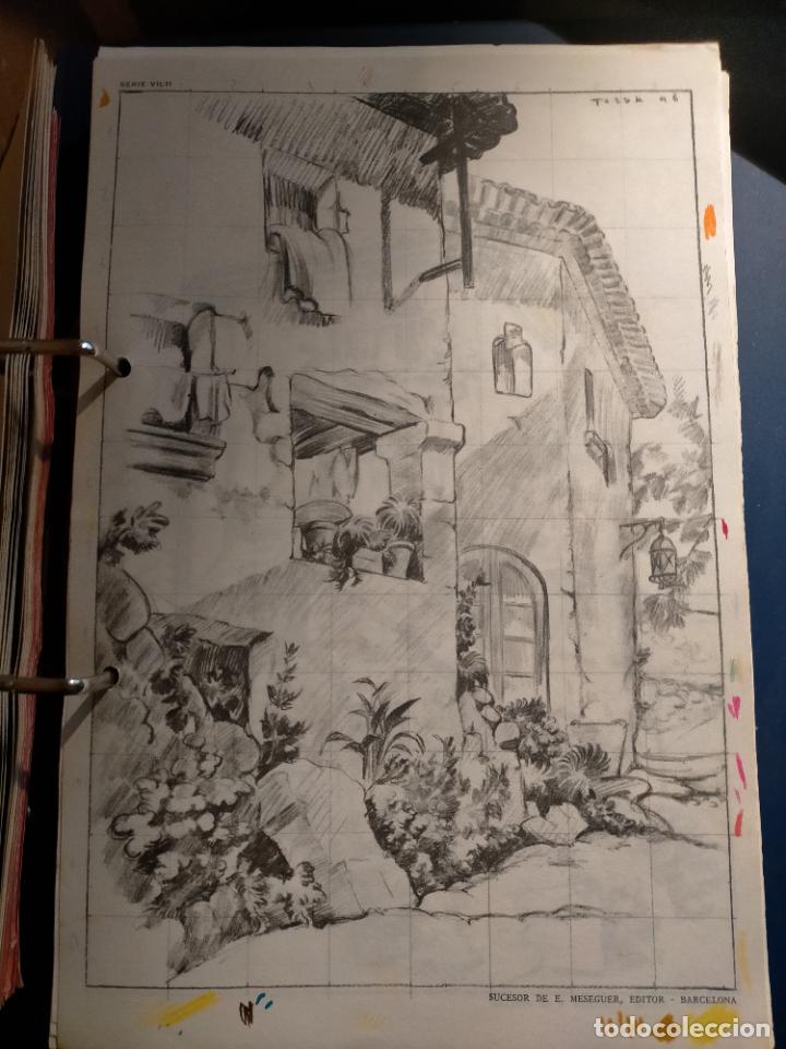 Kunst: HAGA SU OFERTA ----- ANTIGUA LAMINA ORIGINAL PARA DIBUJANTES DIBUJO ARTISTICO DIBUJO EMILIO FREIXAS