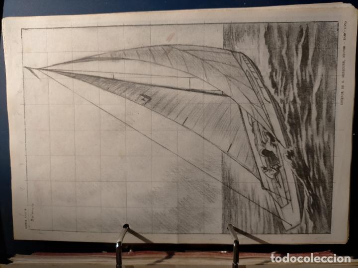 Kunst: HAGA SU OFERTA ----- ANTIGUA LAMINA ORIGINAL PARA DIBUJANTES DIBUJO ARTISTICO DIBUJO EMILIO FREIXAS