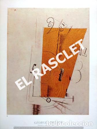 Arte: LAMINA REPRODUCCIÓN CUADRO DE GEORGES BRAQUE -NATURALEZA MUERTA CON VIOLIN-BAL - SIN ENMARCAR