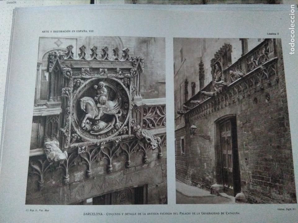 Arte: Lamina arte y decoraci&oacute;n en Espa&ntilde;a 1925 , Palacio Generalitat Catalunya
