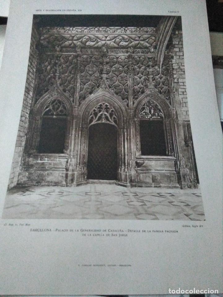Arte: Lamina arte y decoraci&oacute;n en Espa&ntilde;a 1925 , Palacio Generalitat Catalunya