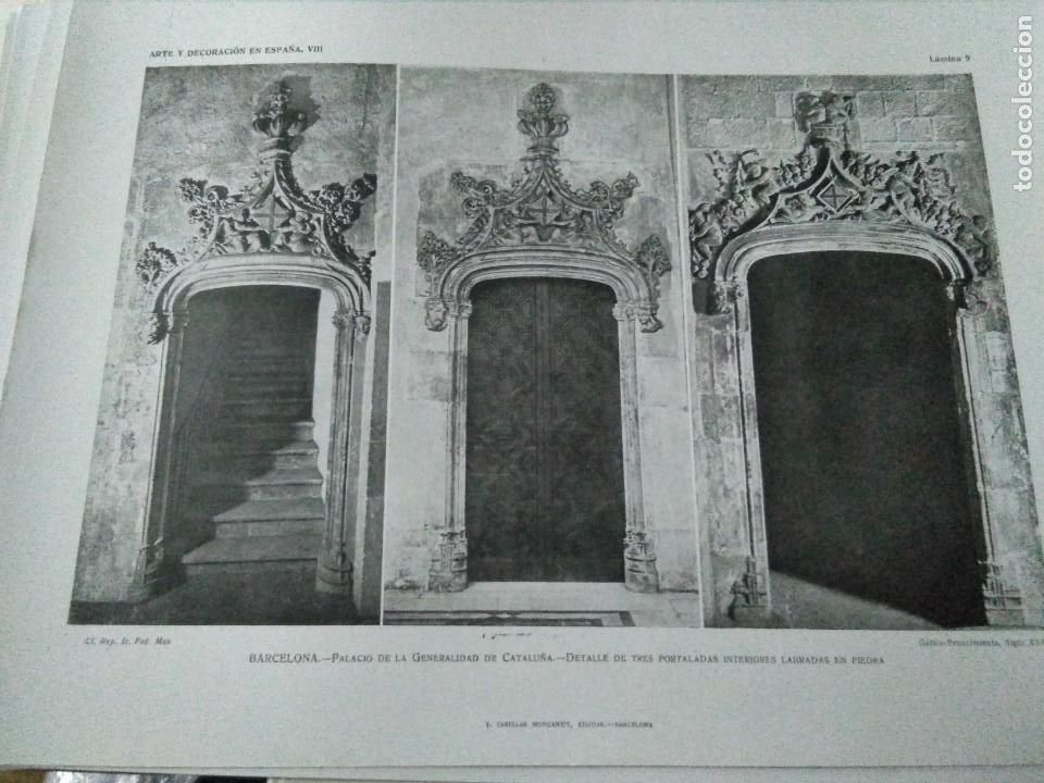 Arte: Lamina arte y decoraci&oacute;n en Espa&ntilde;a 1925 , Palacio Generalitat Catalunya