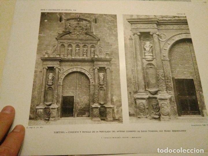 Art: Lamina arte y decoraci&oacute;n en Espa&ntilde;a 1925 , TORTOSA CONVENTO SANTO DOMINGO