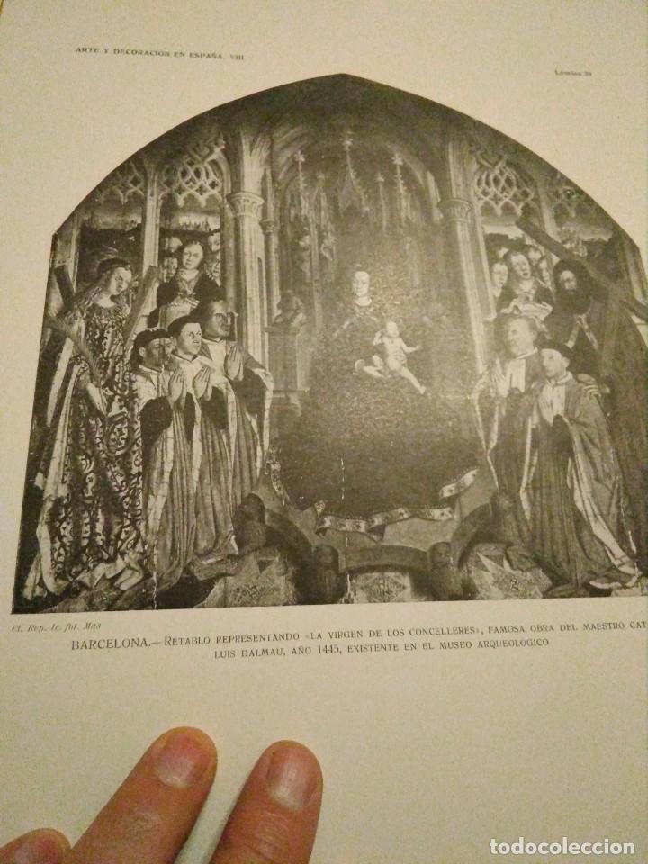 Art: Lamina arte y decoraci&oacute;n en Espa&ntilde;a 1925 , BARCELONA RETABLO 1445 LUIS DALMAU