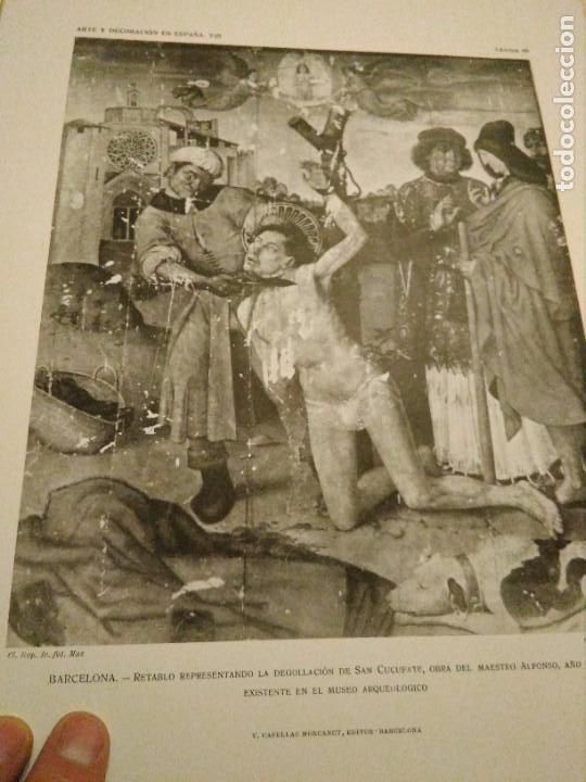 Art: Lamina arte y decoraci&oacute;n en Espa&ntilde;a 1925 , BARCELONA RETABLO SAN CUCUFATE 1473