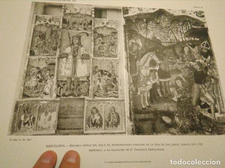 Art: Lamina arte y decoraci&oacute;n en Espa&ntilde;a 1925 , BARCELONA RETABLO VIDA SANT JORGE