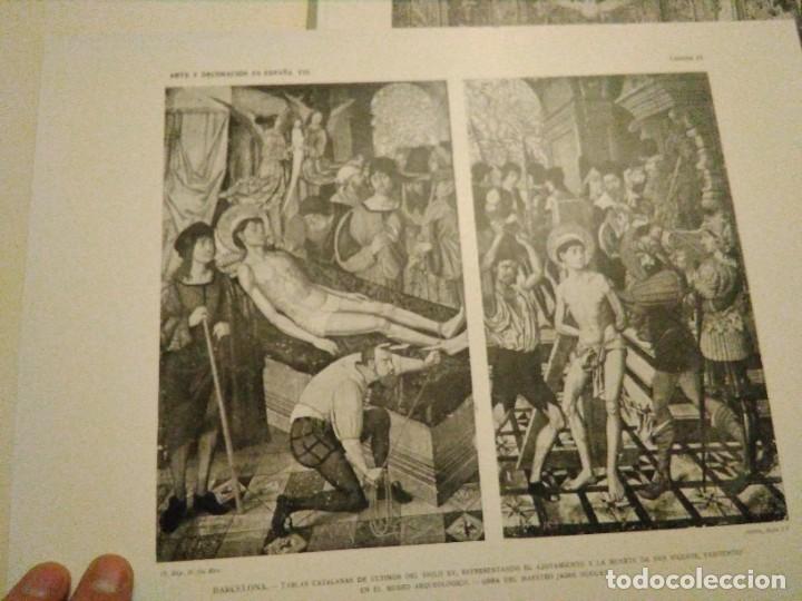 Art: Lamina arte y decoraci&oacute;n en Espa&ntilde;a 1925 , BARCELONA RETABLO AZOTAMIENTO Y MUERTE SAN VICENTE