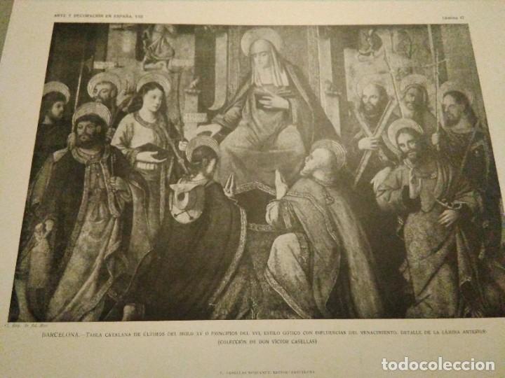 Art: Lamina arte y decoraci&oacute;n en Espa&ntilde;a 1925 , BARCELONA RETABLO VIRGEN LEYENDO